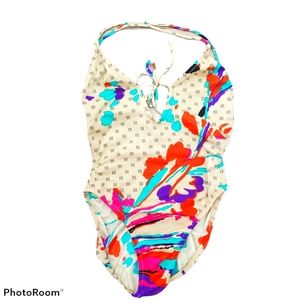 Vintage 80's / 90's sexy floral one piece swimsuit